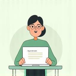 Illustration of a person filling out a form.